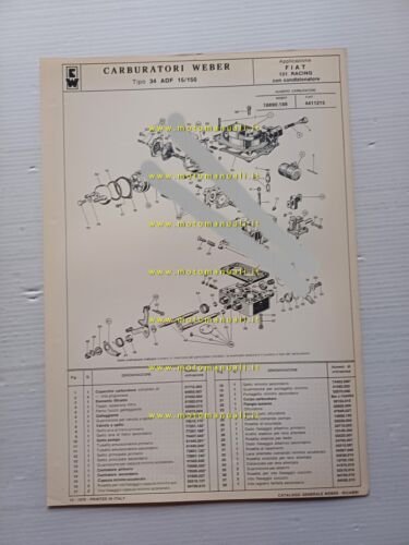 Weber carburatore 34 ADF 15.150 Fiat 131 Racing Condiz. 1978 …