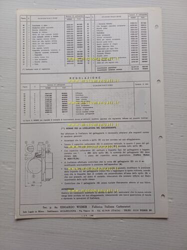 Weber carburatore 40 DCNF 23 Fiat Dino Spider Coup 1972 …