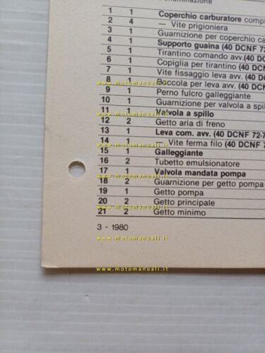 Weber carburatore 40 DCNF 72-73-74-75 Ferrari Dino 308 GT4 1980 …