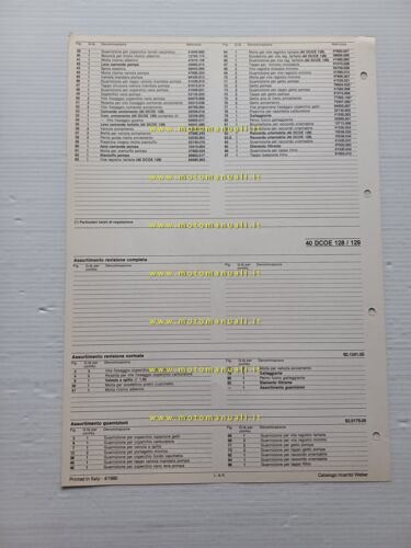 Weber carburatore 40 DCOE 128-129 Alfa Romeo Giulietta 1.6 1980 …