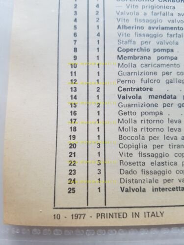 Weber carburatore 45 DFC 14/250 Fiat 130 Cambio Automatico 1977 …