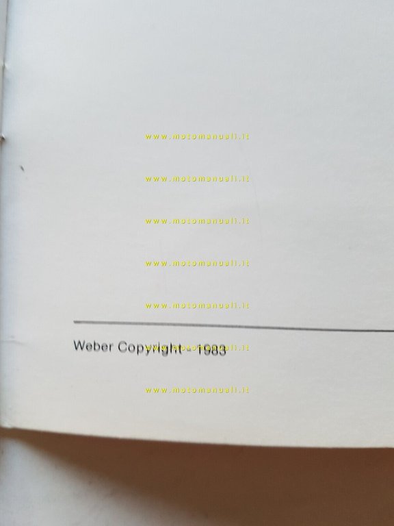Weber Iniezione Elettronica I.A.W. 1983 manuale officina originale shop manual