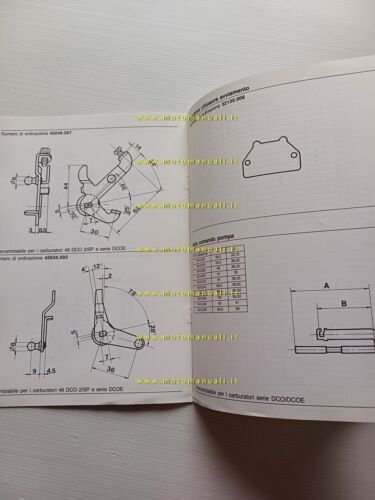WEBER manuale Applicazioni Speciali Carburatori auto DCO-DCOE-IDF originale