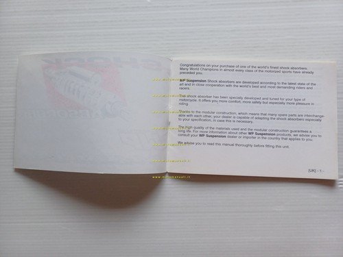 White Power ammortizzatori manuale uso ORIGINALE