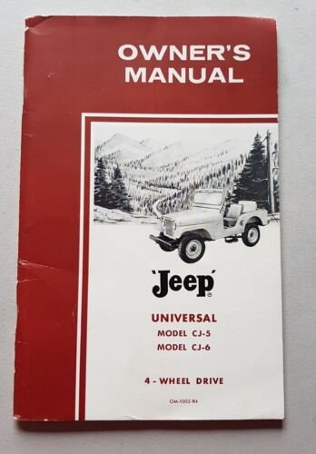 Willys Jeep CJ-5 CJ-6 1961 manuale uso originale genuine owner's …