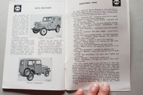 Willys Jeep CJ-5 CJ-6 1961 manuale uso originale genuine owner's …