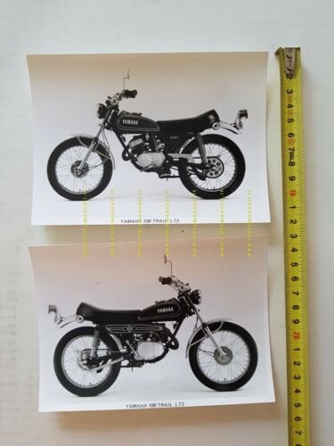 YAMAHA 100 Trail LT3 1973 lotto 2 foto cartella stampa …