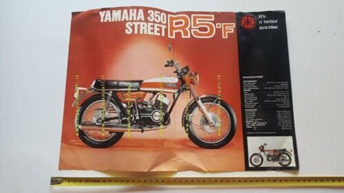 Yamaha 350 R5F Street 1972 depliant moto originale brochure