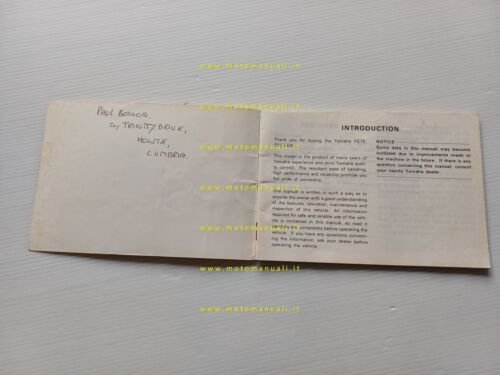 Yamaha 50 FS1E -FS1E DX 1975 manuale uso manutenzione libretto …