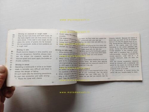 Yamaha 50 FS1E -FS1E DX 1975 manuale uso manutenzione libretto …