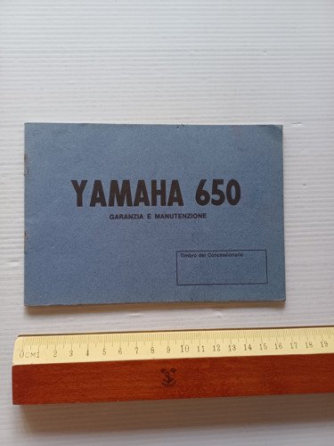 Yamaha 650 libretto tessera garanzia originale italiano anni 70