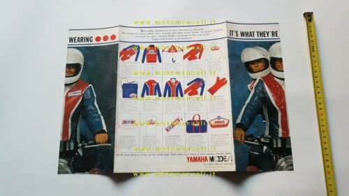 Yamaha Abbigliamento accessori anni 70 depliant inglese originale moto