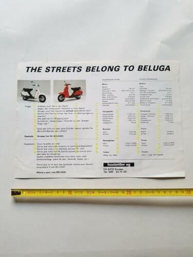 Yamaha Beluga 80 depliant scooter Francese Tedesco originale