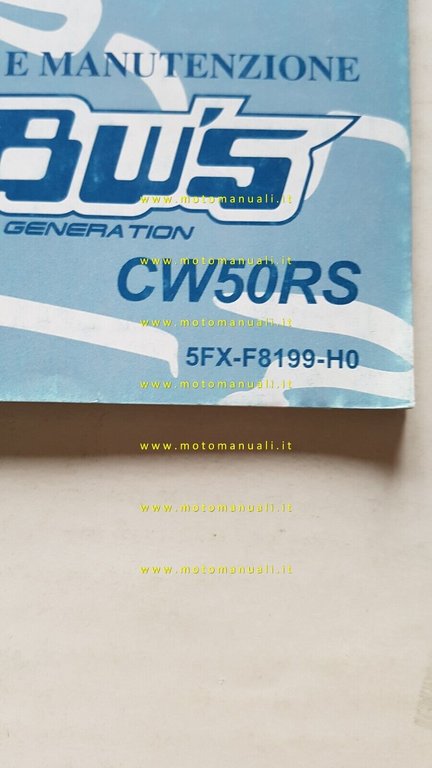 Yamaha BW's 50 Next Generation CW50RS 1998 manuale uso manutenzione …