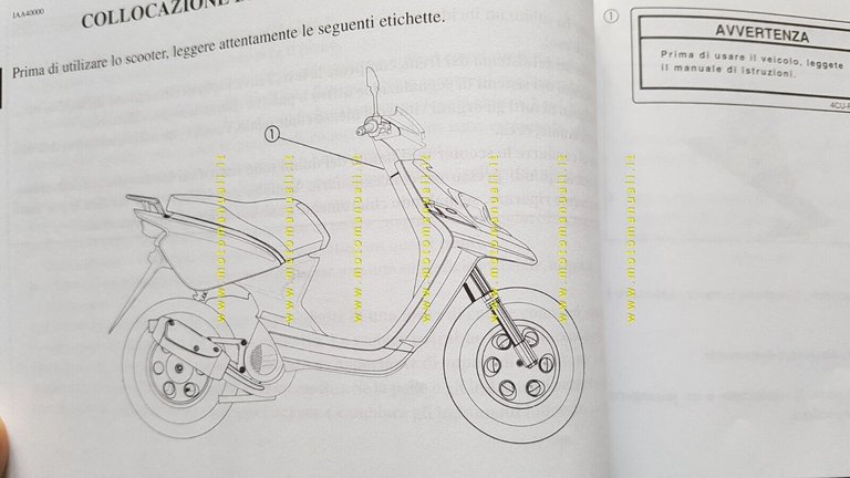 Yamaha BW's 50 Next Generation CW50RS 1998 manuale uso manutenzione …