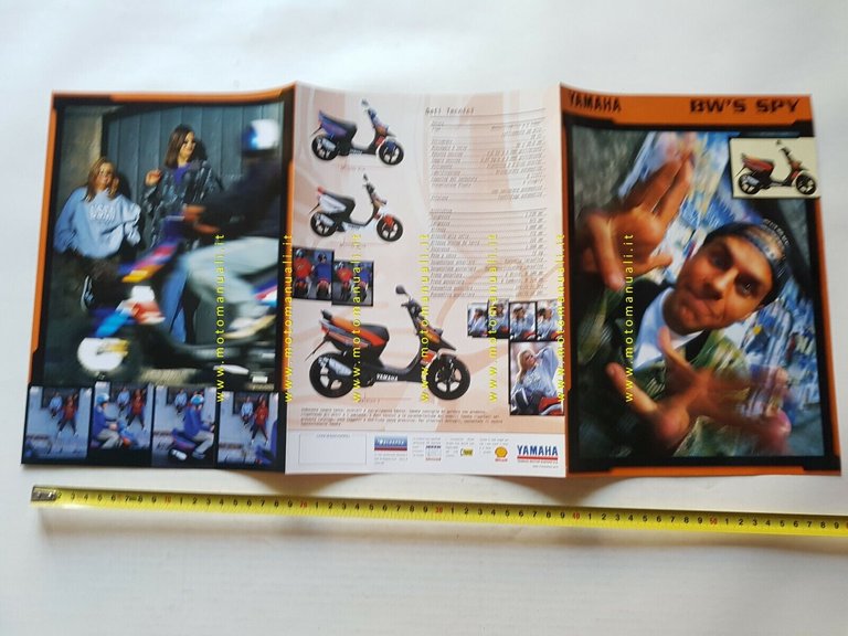 Yamaha BW'S 50 SPY 1997 depliant originale scooter italiano brochure