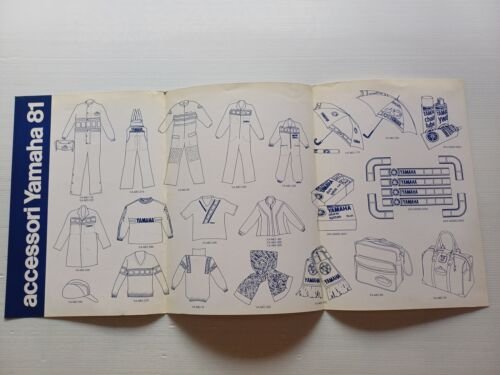 Yamaha catalogo abbigliamento accessori 1981 depliant italiano originale