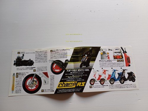 Yamaha Champ RS 50 scooter 1989 depliant GIAPPONESE originale