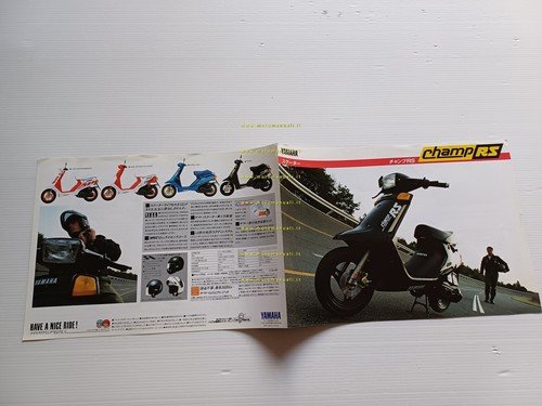 Yamaha Champ RS 50 scooter 1989 depliant GIAPPONESE originale