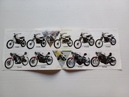 Yamaha Competition 1980 modelli competizione TZ YZ depliant italiano originale