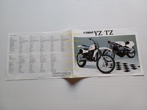 Yamaha Competition 1980 modelli competizione TZ YZ depliant italiano originale