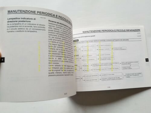 Yamaha Cygnus XC 125 2004 manuale uso manutenzione ITALIANO libretto …