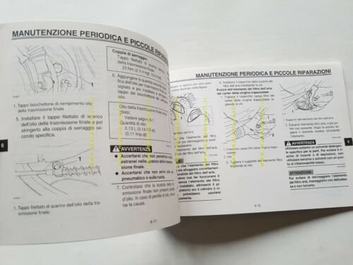 Yamaha Cygnus XC 125 2004 manuale uso manutenzione ITALIANO libretto …