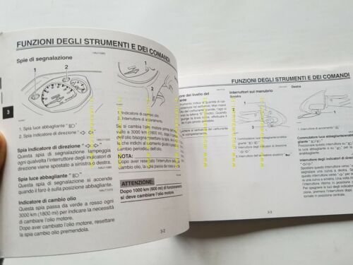 Yamaha Cygnus XC 125 2004 manuale uso manutenzione ITALIANO libretto …