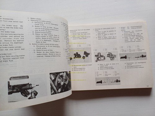 YAMAHA DS7-R5F-RD 250 1975-78-RD 350-400 1978 manuale officina INGLESE originale