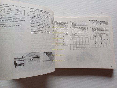 YAMAHA DS7-R5F-RD 250 1975-78-RD 350-400 1978 manuale officina INGLESE originale