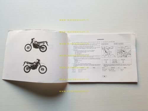 Yamaha DT 125 LC 2AJ 1986 catalogo ricambi originale spare …