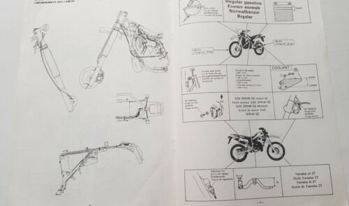 Yamaha DT 125 R 1989 manuale assemblaggio officina originale no …