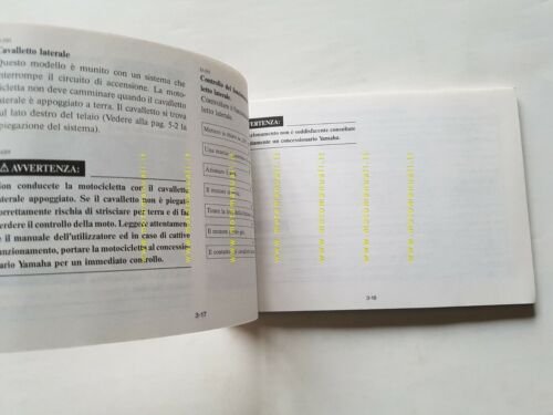 Yamaha DT 125 R 3PY 1989 manuale uso manutenzione ITALIANO …