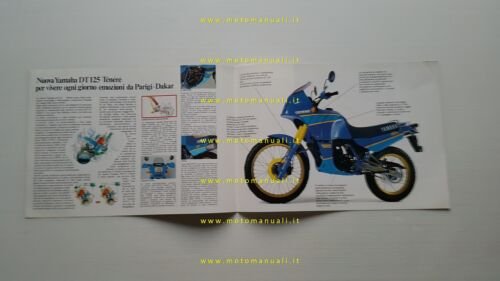 Yamaha DT 125 Tener 1987 depliant originale ITALIANO