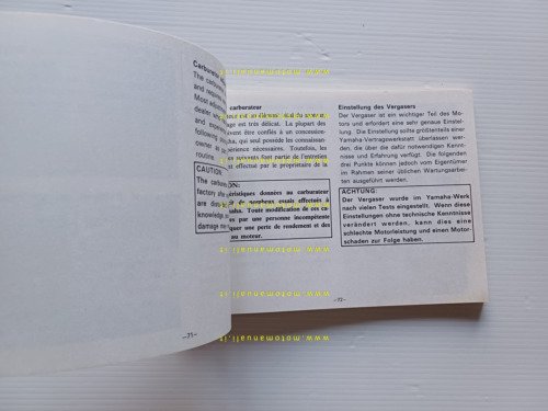 Yamaha DT 250 - DT 400 (E) 1M1 1977 manuale …