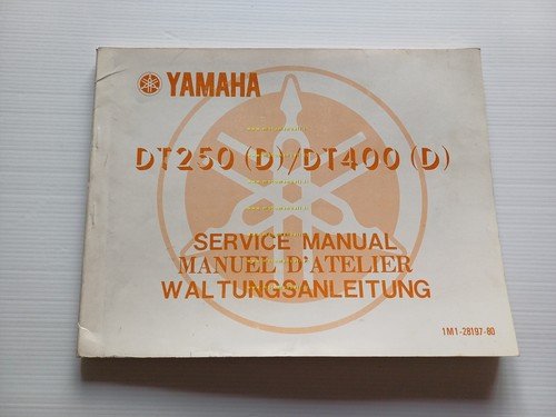 YAMAHA DT 400 - 250 1M1 1977 manuale officina INGLESE …