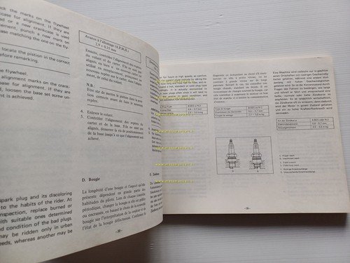 YAMAHA DT 400 - 250 1M1 1977 manuale officina INGLESE …