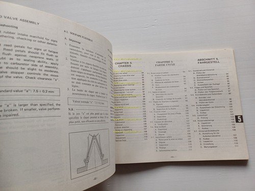 YAMAHA DT 400 - 250 1M1 1977 manuale officina INGLESE …