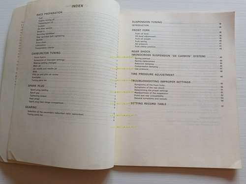 Yamaha elaborazione e messa punto moto cross 1982 manuale officina …