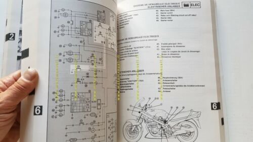 Yamaha FJ 1100 1984 manuale officina INGLESE originale workshop manual