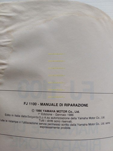 Yamaha FJ 1100 1986 manuale officina ITALIANO originale