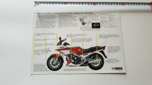 Yamaha FJ 1200 1986 depliant moto originale ITALIANO motorcycle brochure