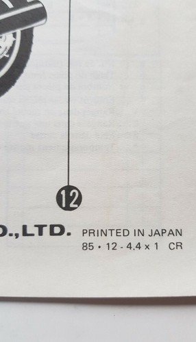 Yamaha FJ 1200 1986 manuale assemblaggio officina originale no riparazione