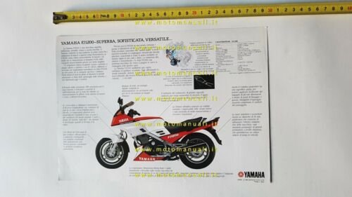 Yamaha FJ 1200 1987 depliant originale moto ITALIANO brochure