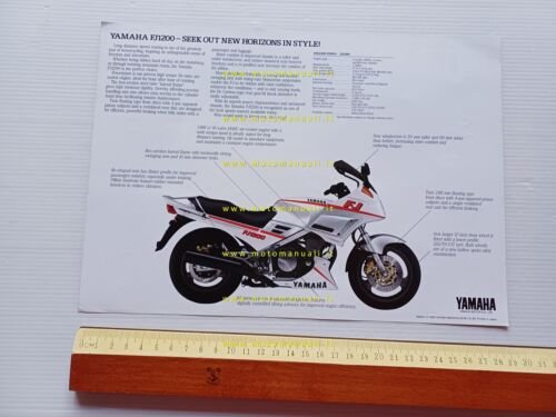 Yamaha FJ 1200 1988 depliant italiano originale