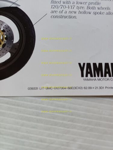 Yamaha FJ 1200 1988 depliant italiano originale