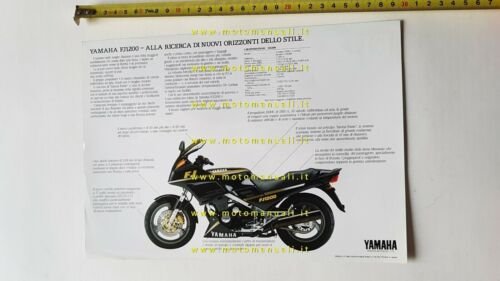 Yamaha FJ 1200 1988 depliant MOTO originale brochure ITALIANO