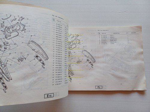 Yamaha FJ 1200 3CV1- 3CW1 1988 catalogo ricambi originale spare …