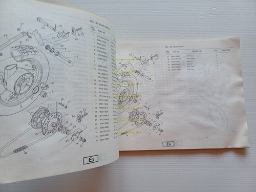 Yamaha FJ 1200 3CV1- 3CW1 1988 catalogo ricambi originale spare …