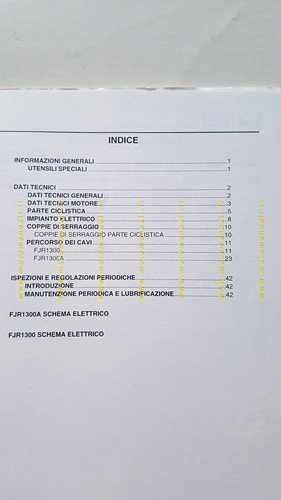Yamaha FJR 1300-A 2003-4 Service Information manuale officina italiano originale